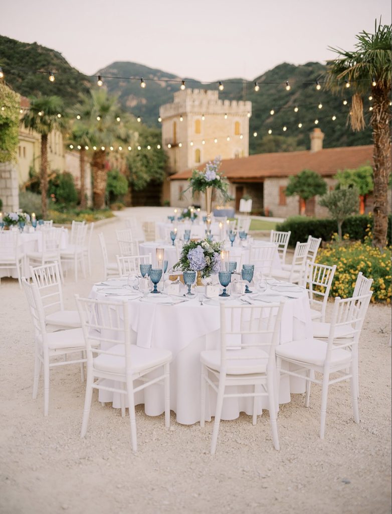 Detalle de decoración de boda en Marbella